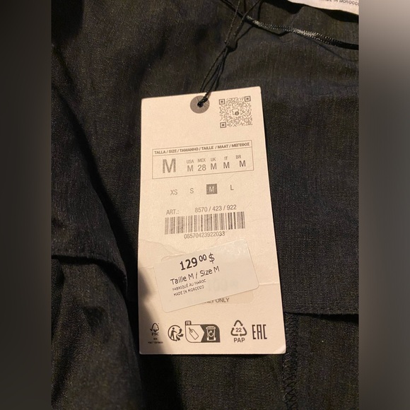 BNWT Zara medium EXTRA LONG WOOL BLEND COAT - Picture 10 of 11